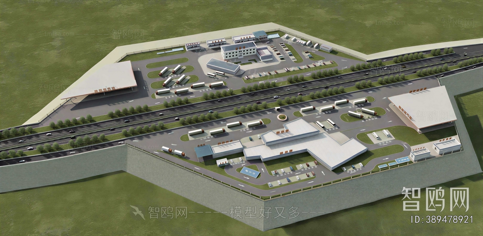 Modern Architectural Bird's-eye View Planning