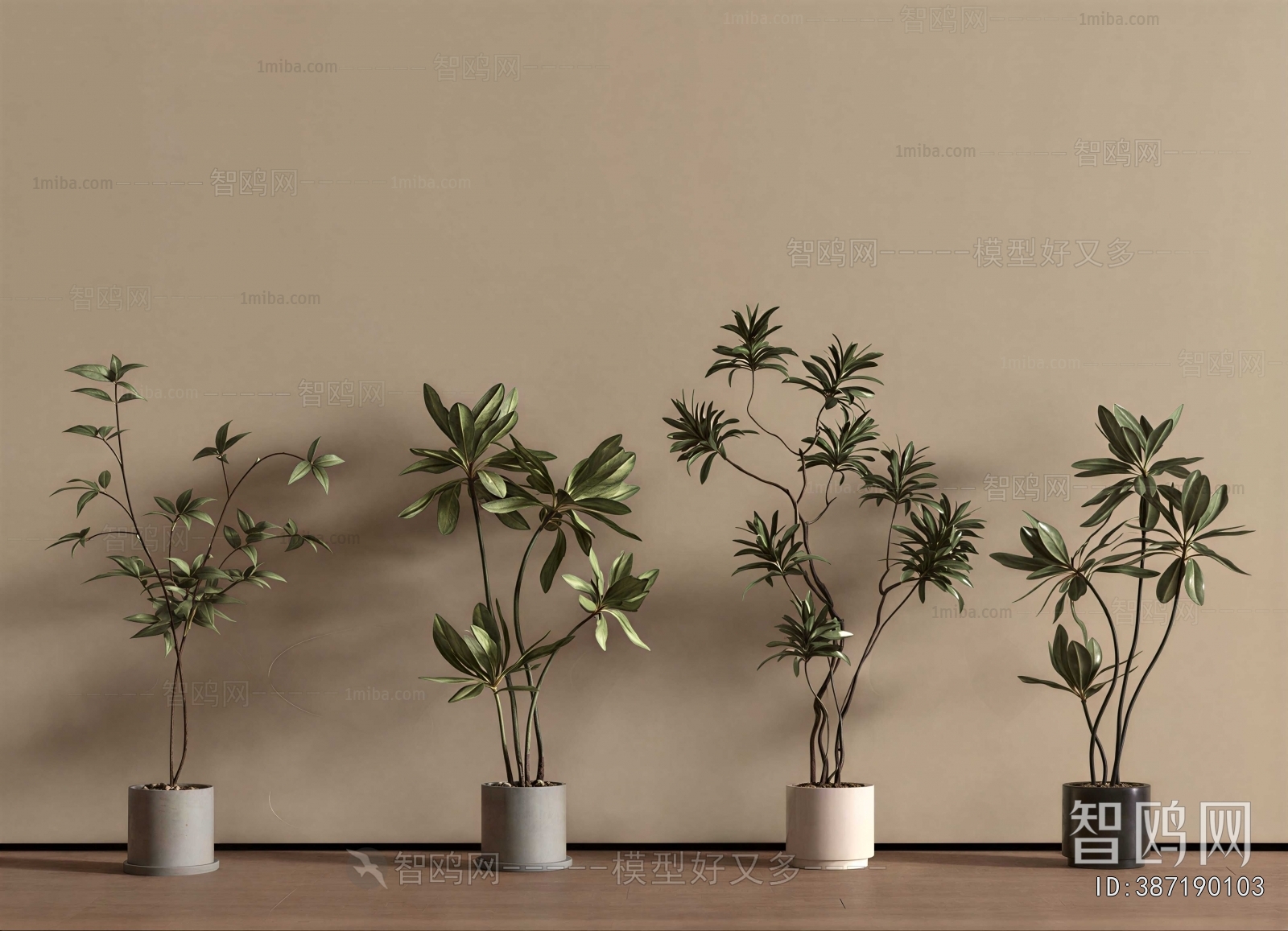 Modern Ground Green Plant Potted Plants