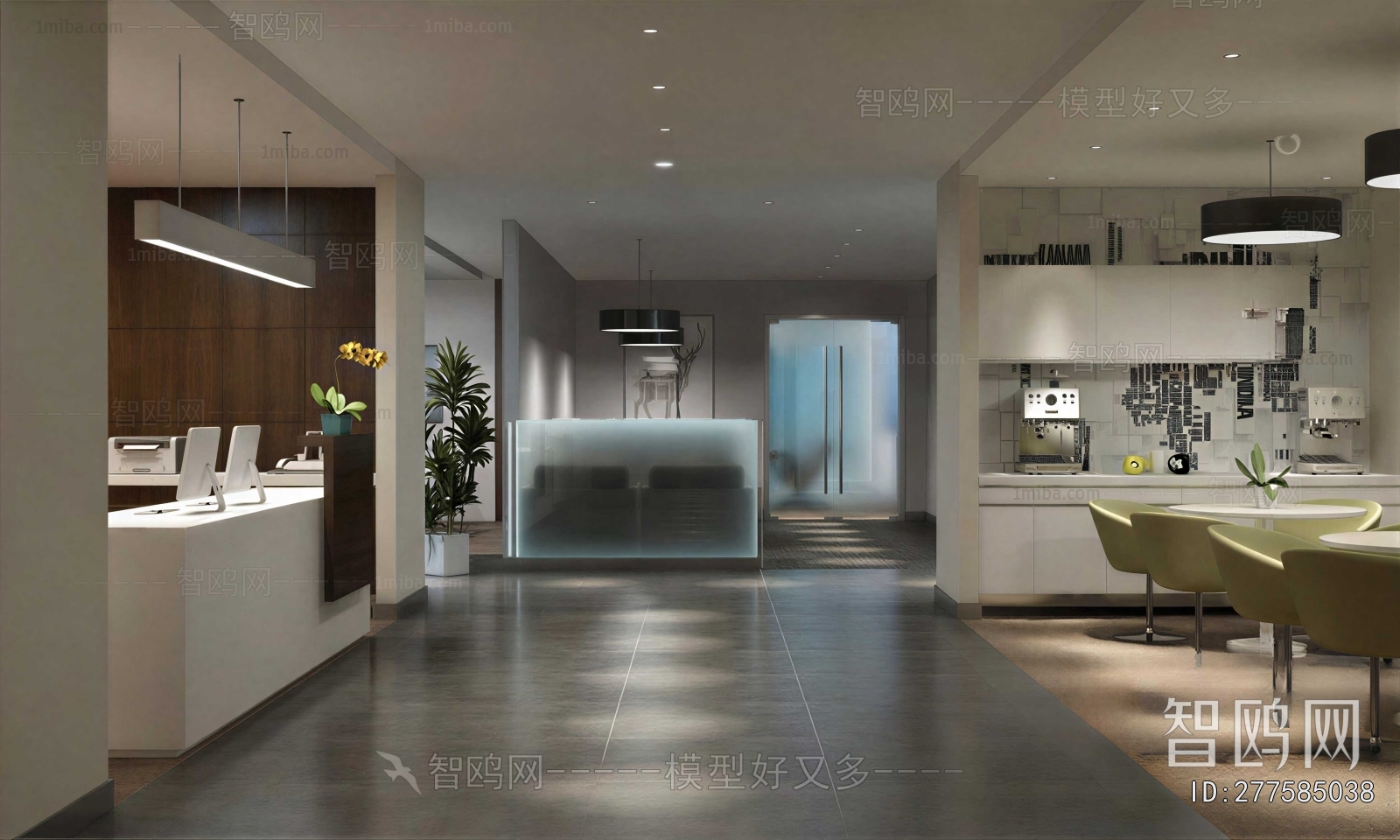 Modern Office Reception Desk