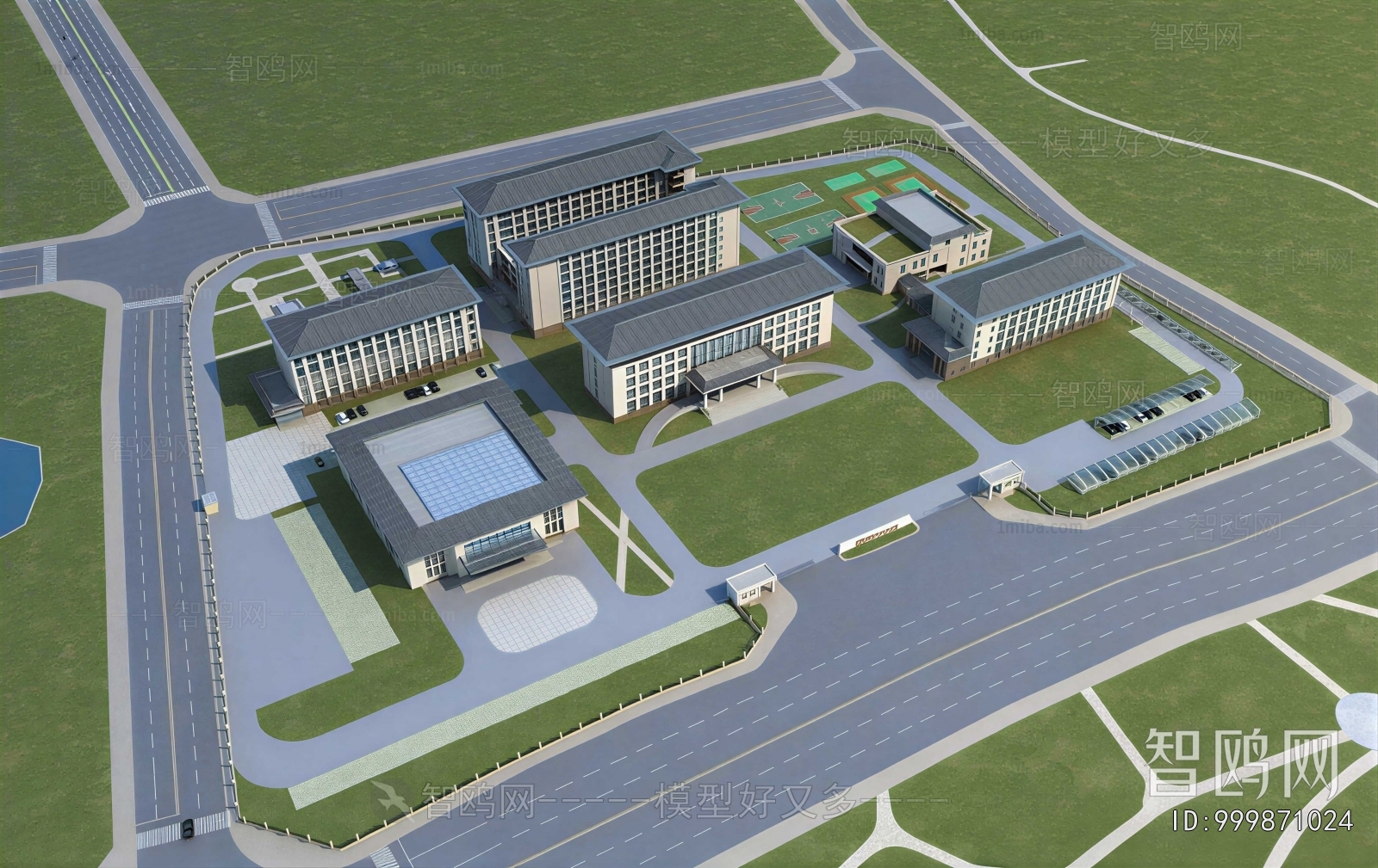 Modern Architectural Bird's-eye View Planning