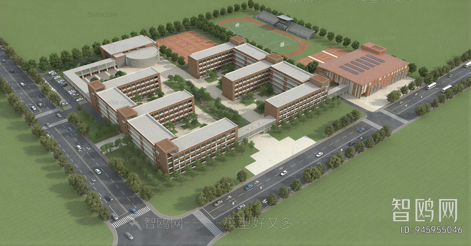 Modern Architectural Bird's-eye View Planning