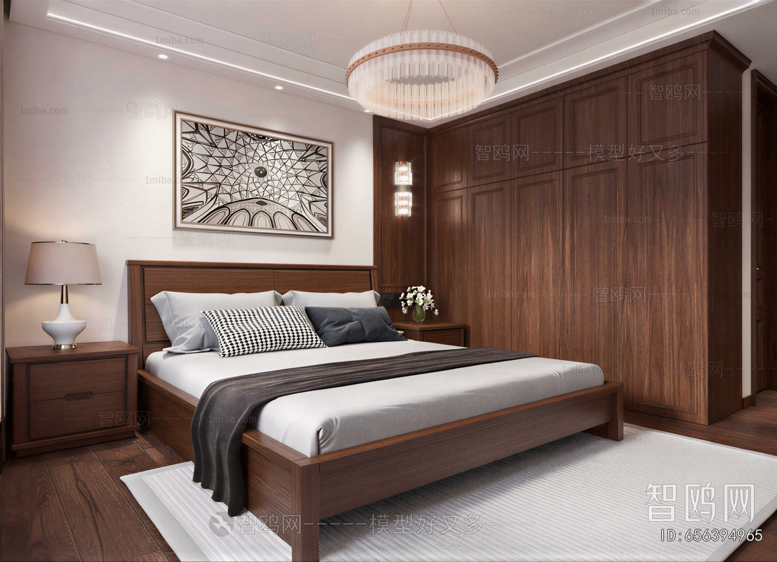 New Chinese Style Bedroom