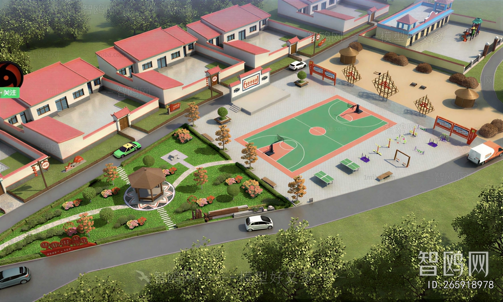 Modern Architectural Bird's-eye View Planning