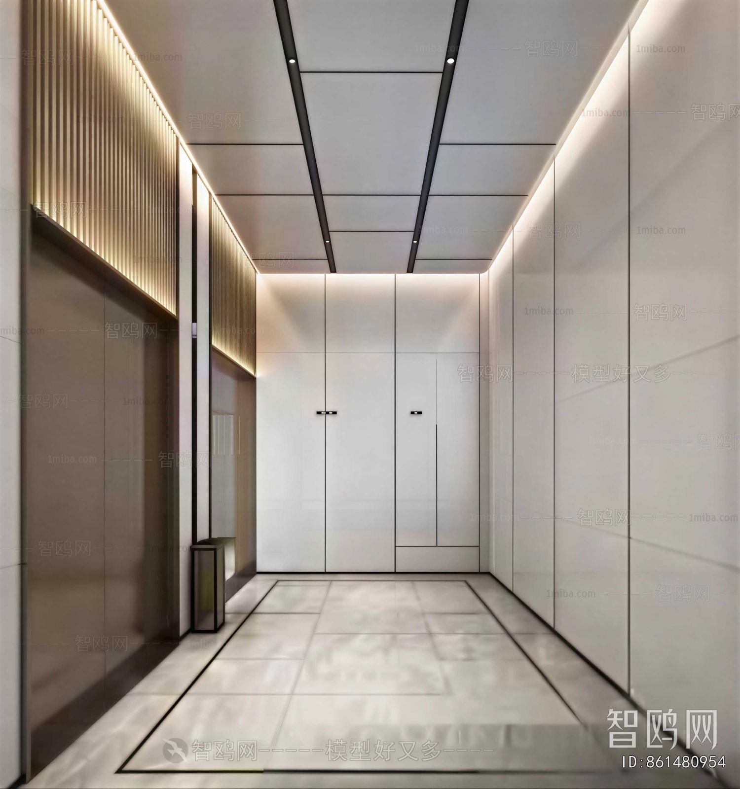 Modern Office Elevator Hall