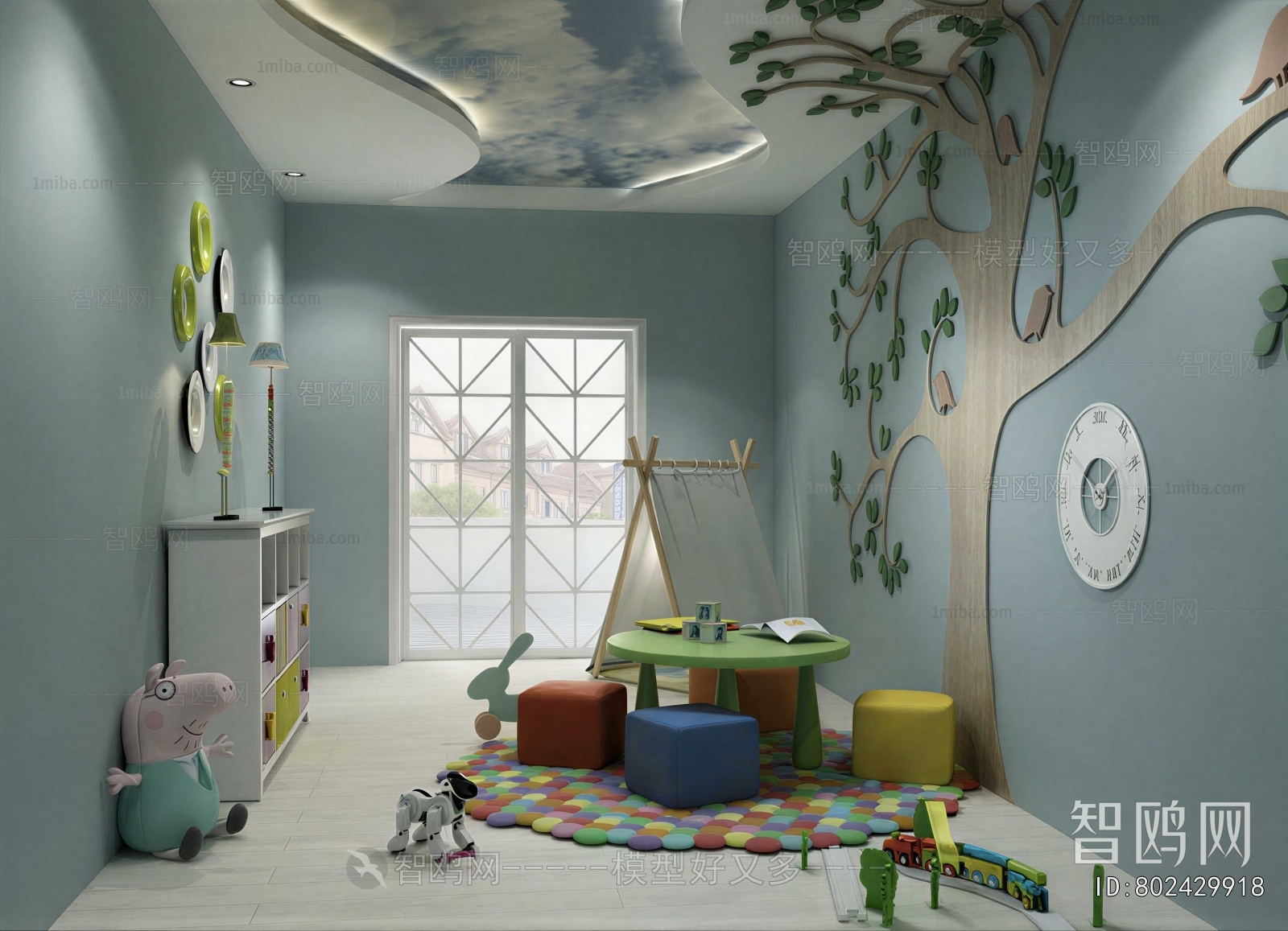 Modern Children's Room Activity Room