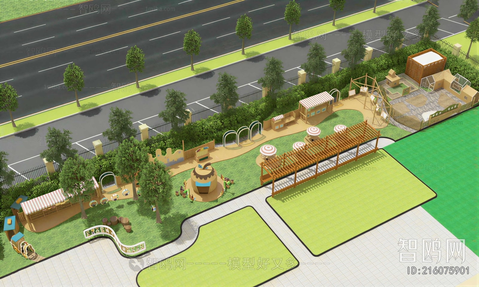 Modern Architectural Bird's-eye View Planning