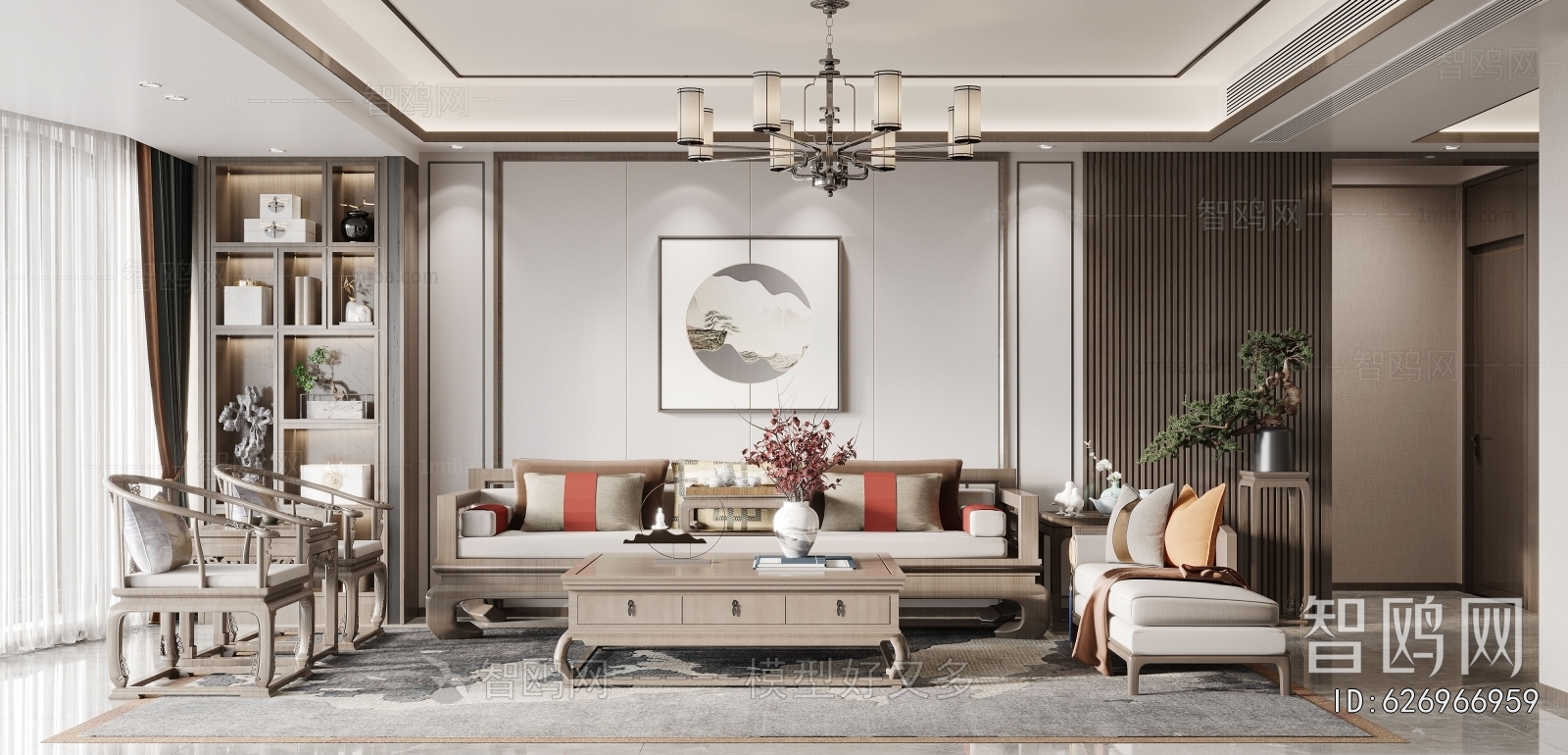 New Chinese Style A Living Room