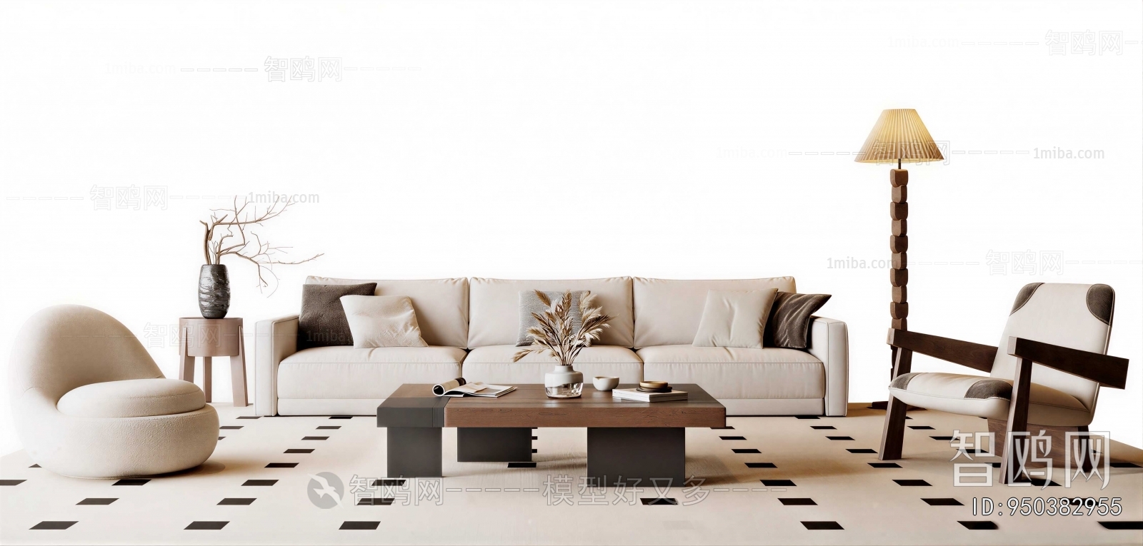 Modern Three-seat Sofa