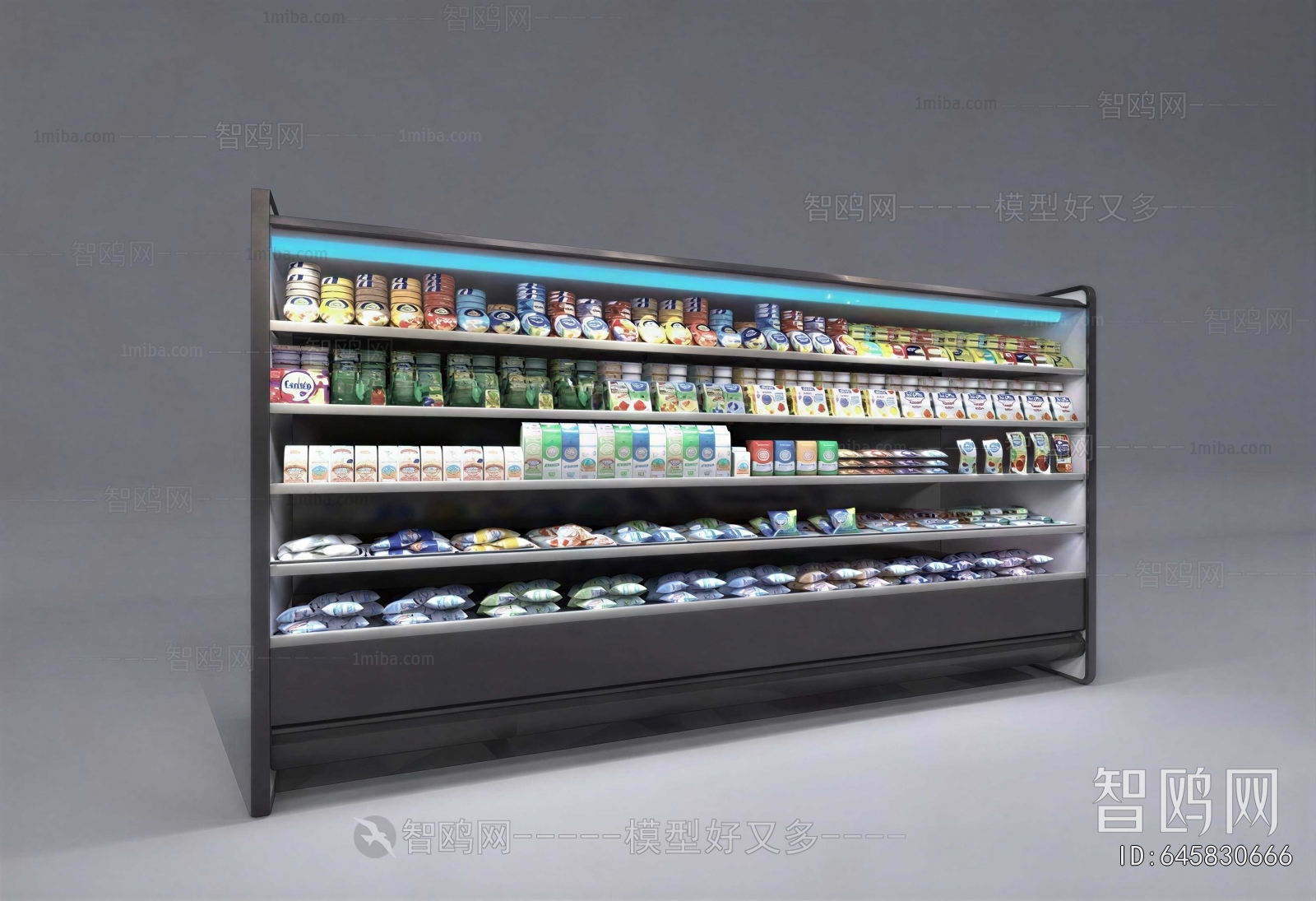 Modern Supermarket Shelf
