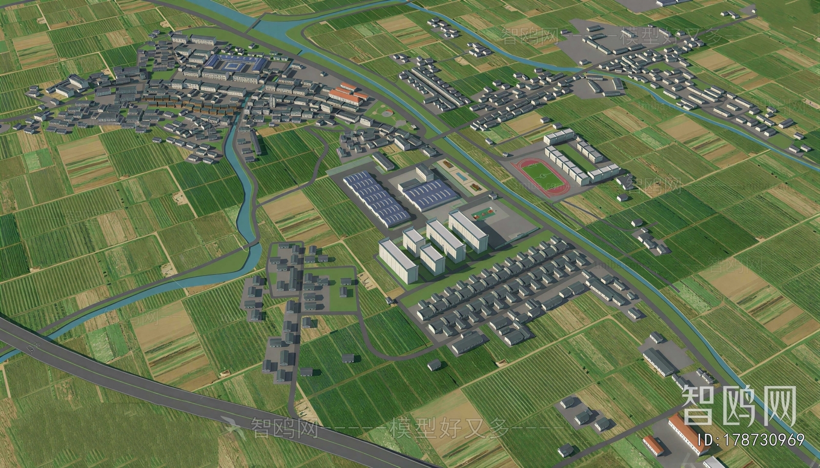Modern Architectural Bird's-eye View Planning