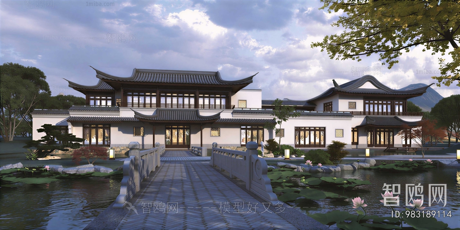 New Chinese Style Double Townhouse