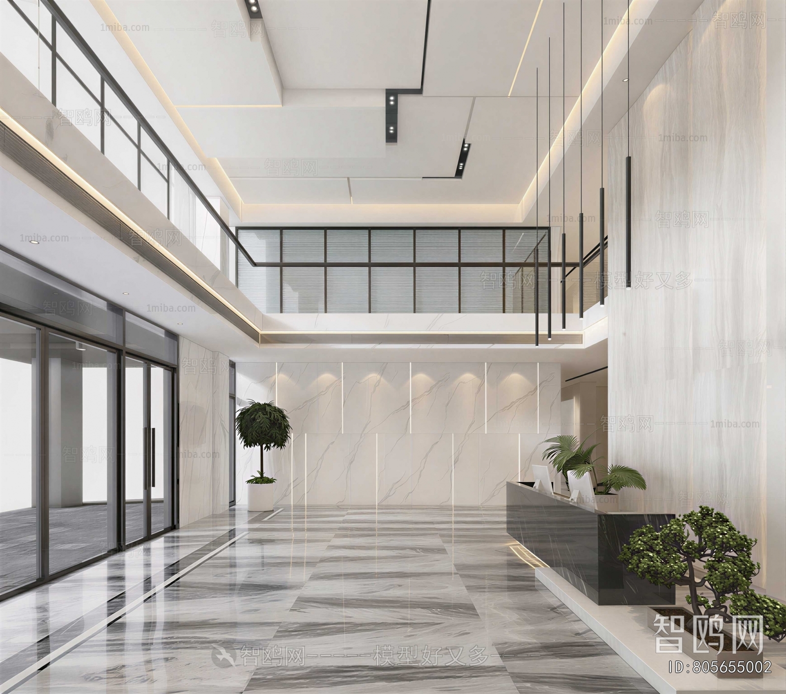 Modern Office Reception Desk
