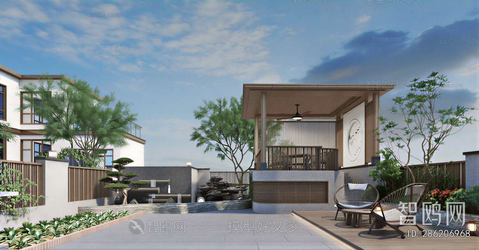 New Chinese Style Courtyard/landscape