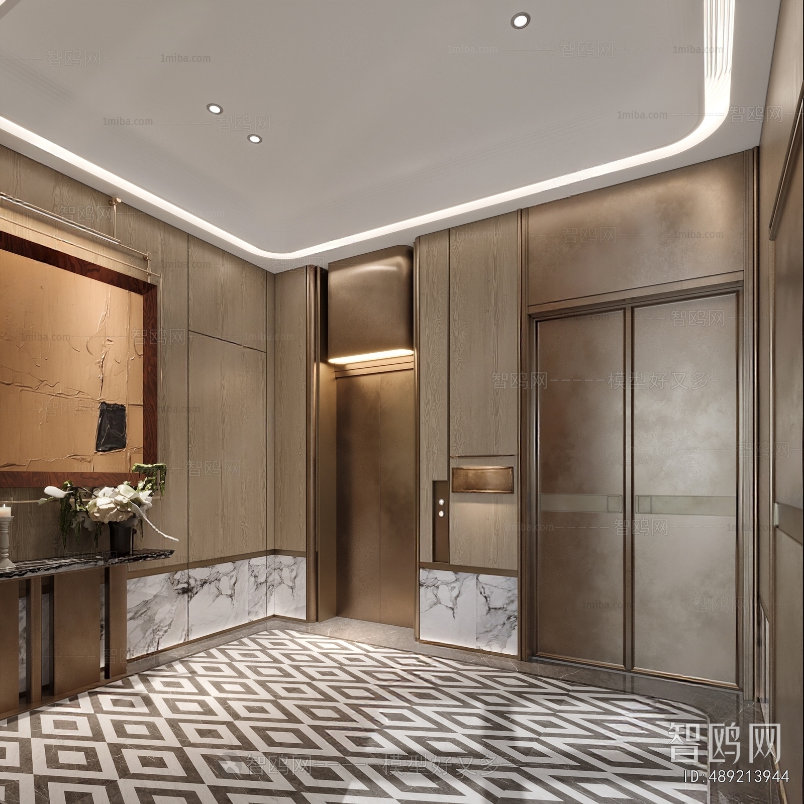 Modern Office Elevator Hall