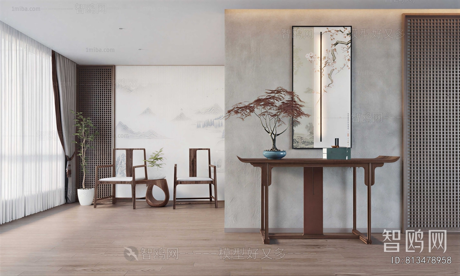 New Chinese Style A Living Room