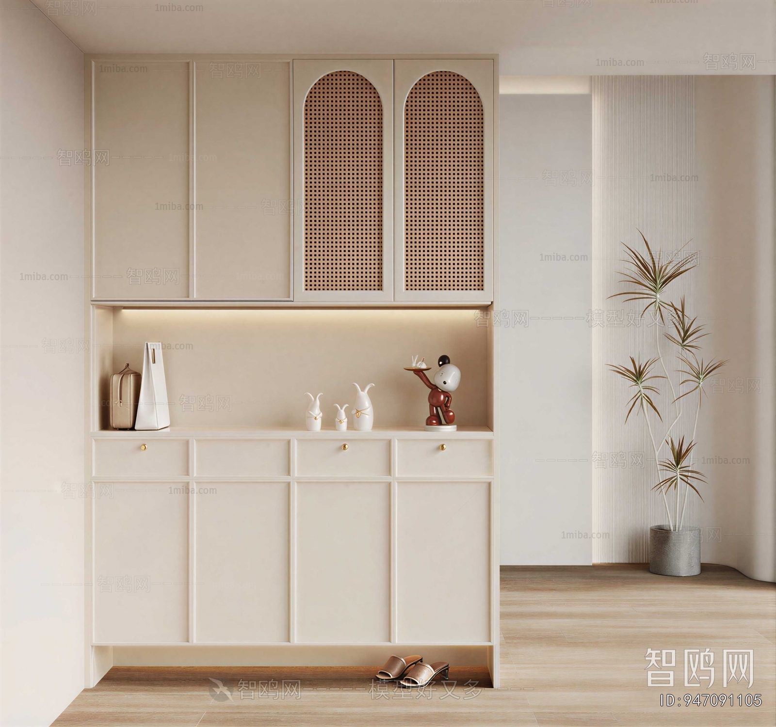 French Style Shoe Cabinet