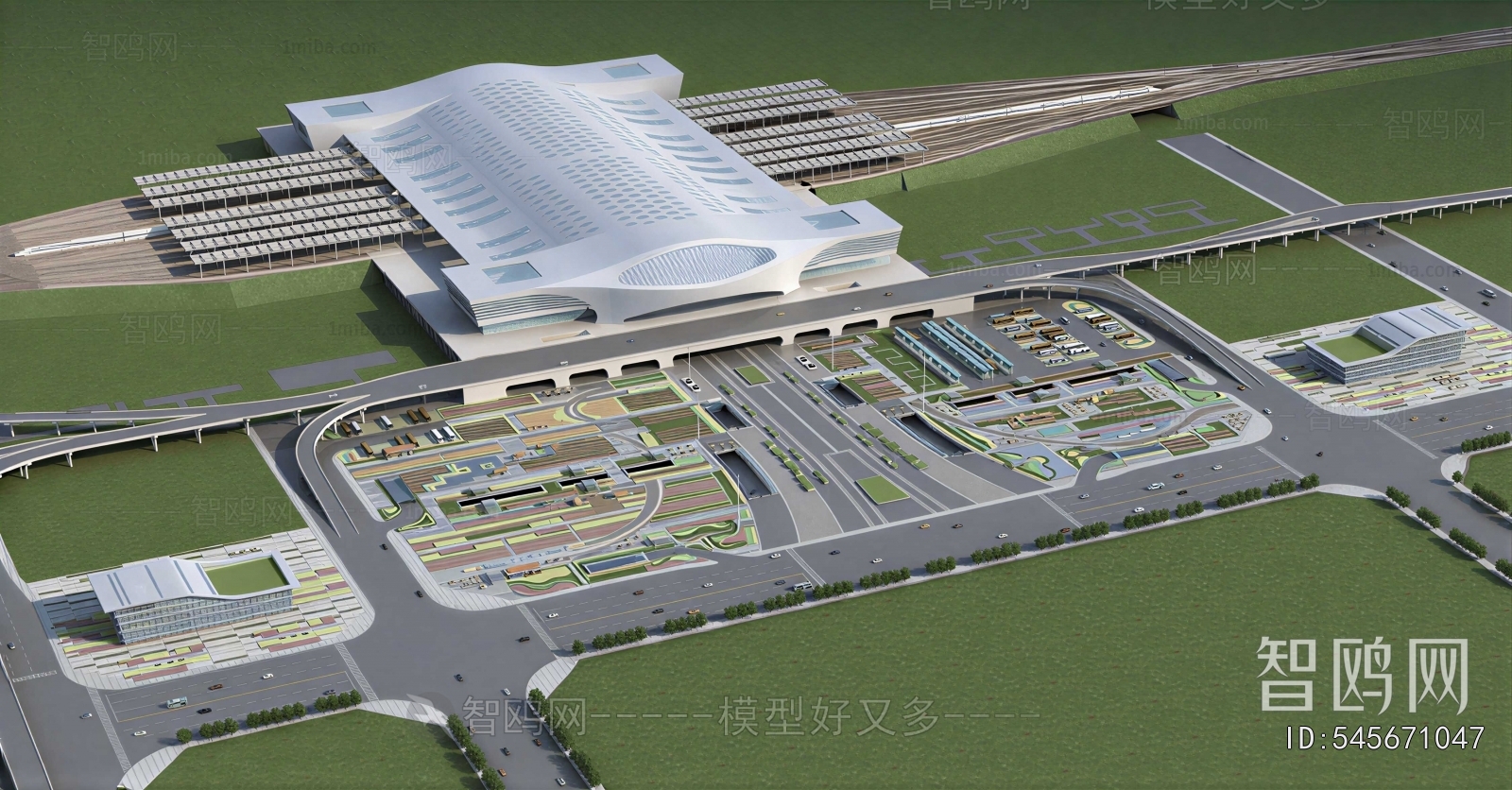 Modern Architectural Bird's-eye View Planning