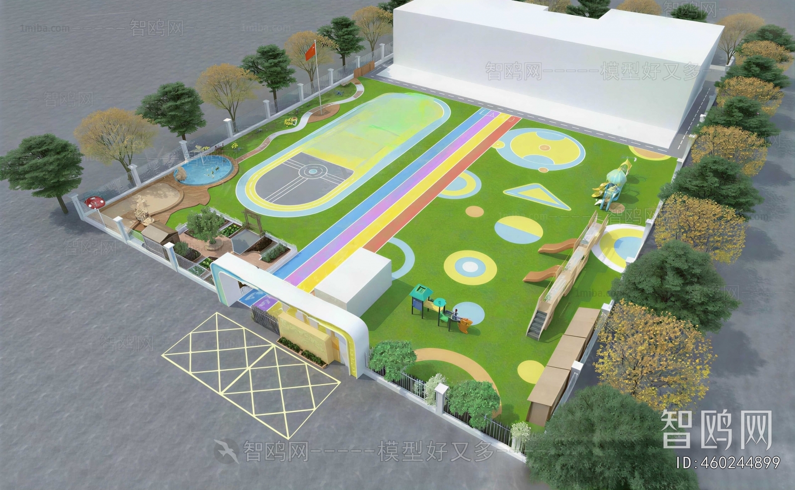 Modern Architectural Bird's-eye View Planning
