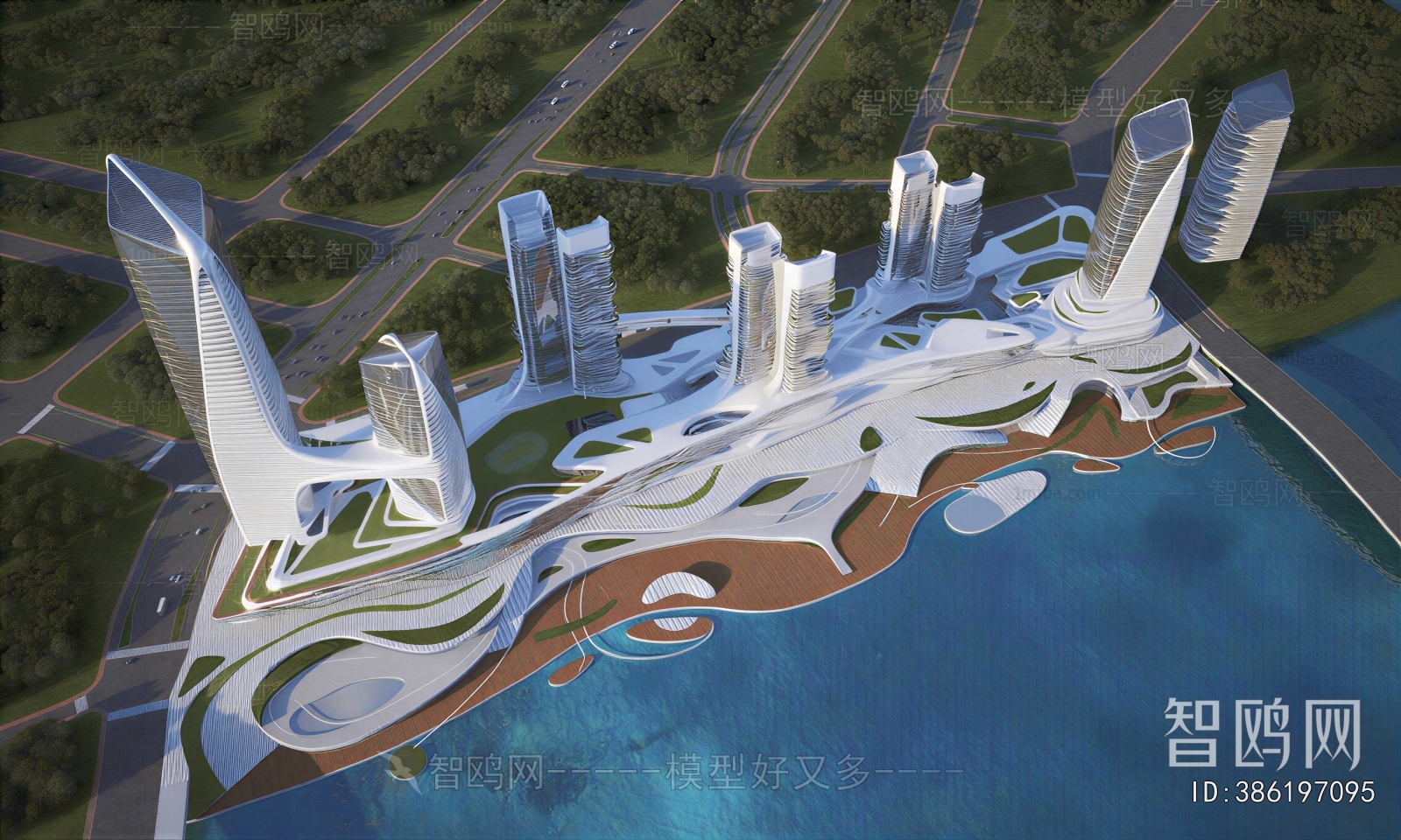 Modern Architectural Bird's-eye View Planning