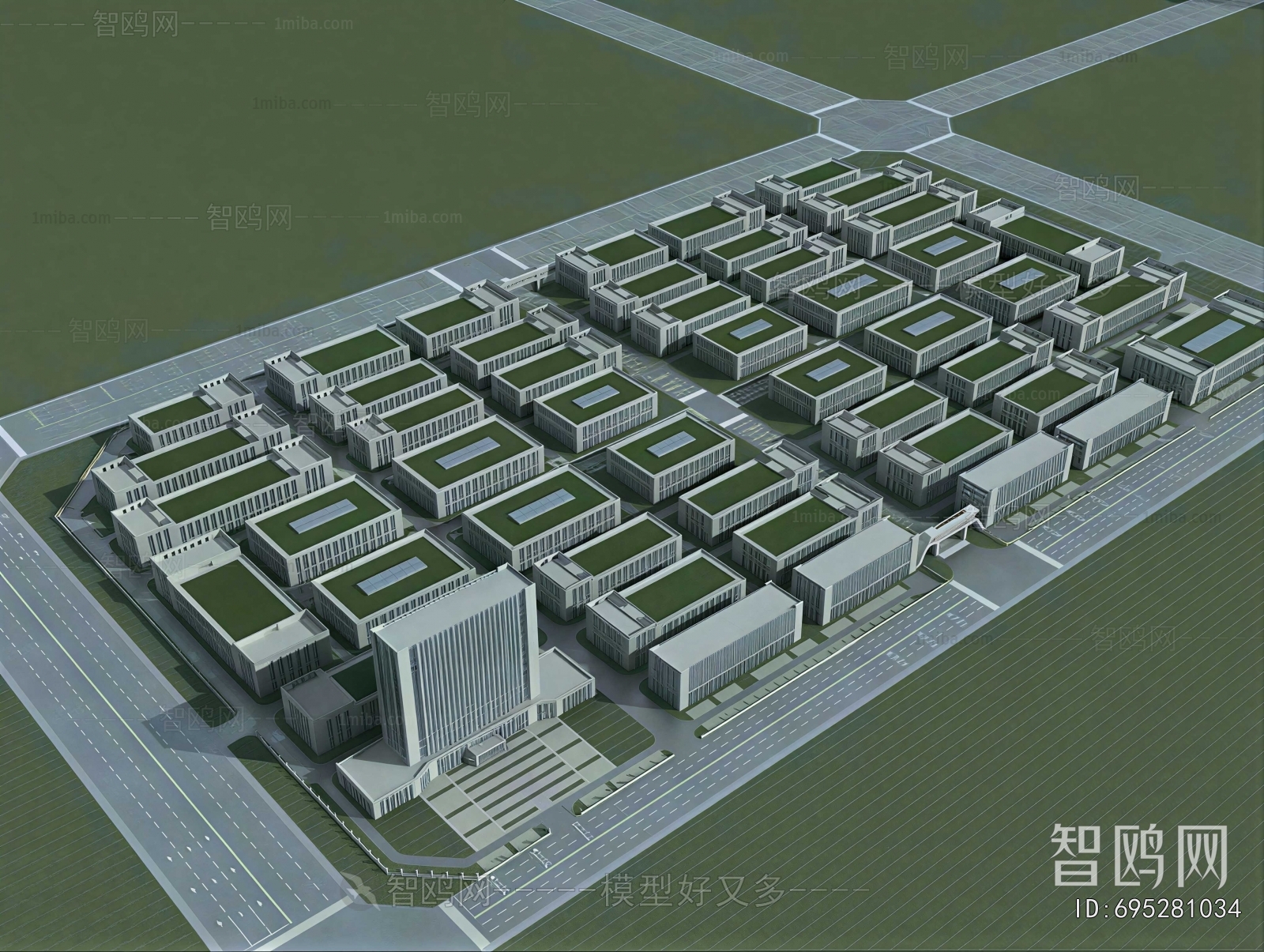 Modern Architectural Bird's-eye View Planning