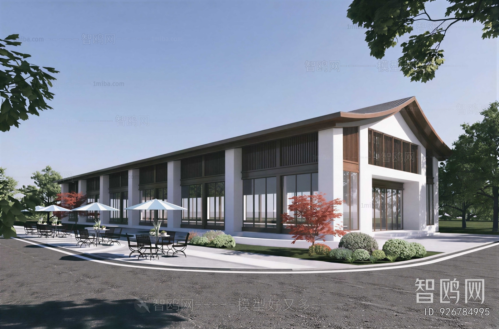 New Chinese Style Appearance Of Commercial Building