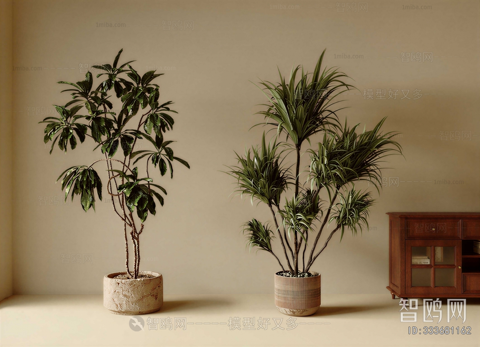 Modern Ground Green Plant Potted Plants
