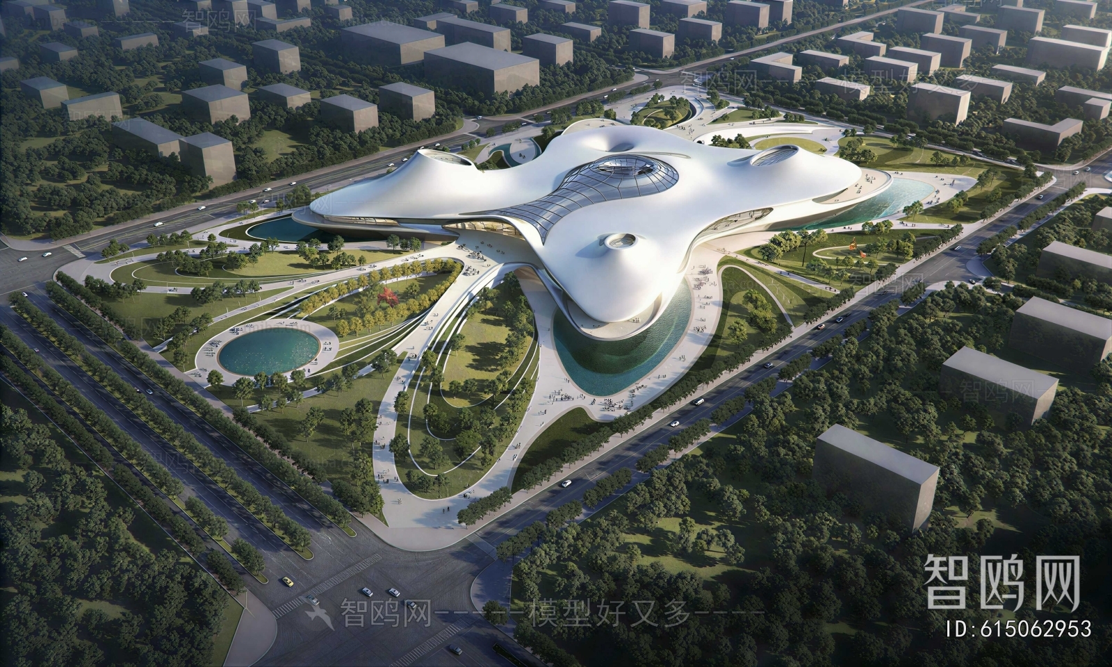 Modern Architectural Bird's-eye View Planning