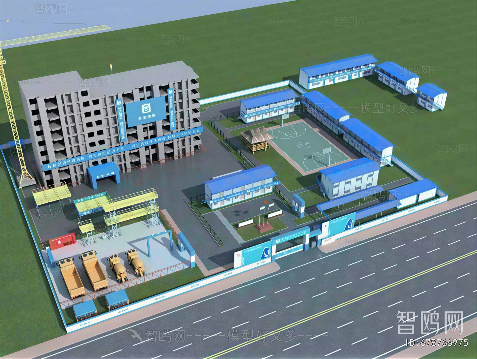 Modern Architectural Bird's-eye View Planning