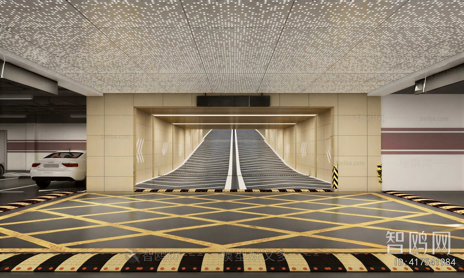 Modern Underground Parking Lot