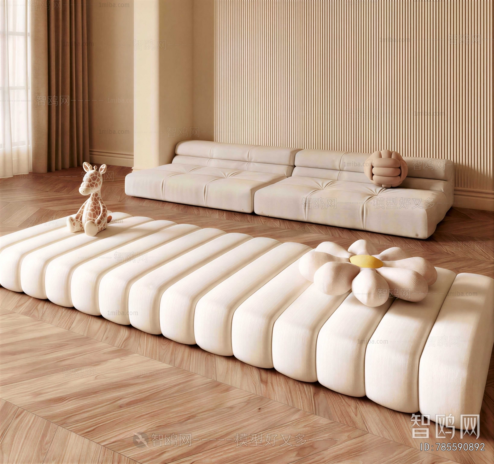 Modern Three-seat Sofa