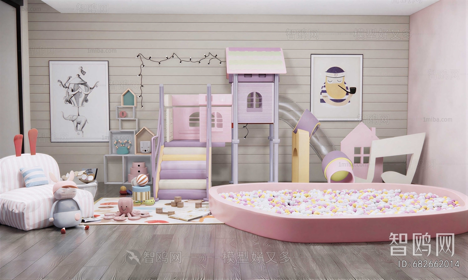 Modern Children's Room Activity Room