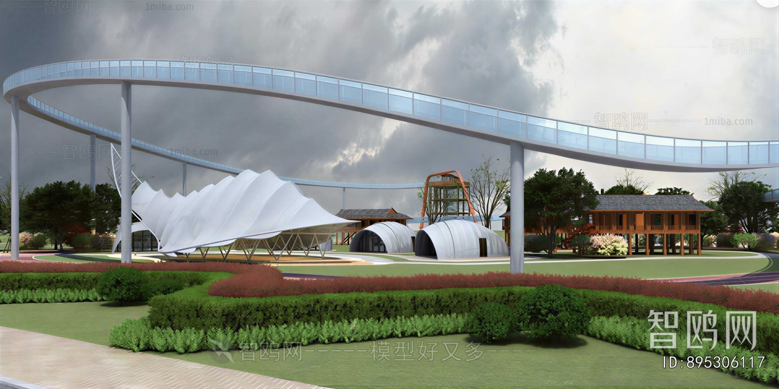 Modern Park Landscape