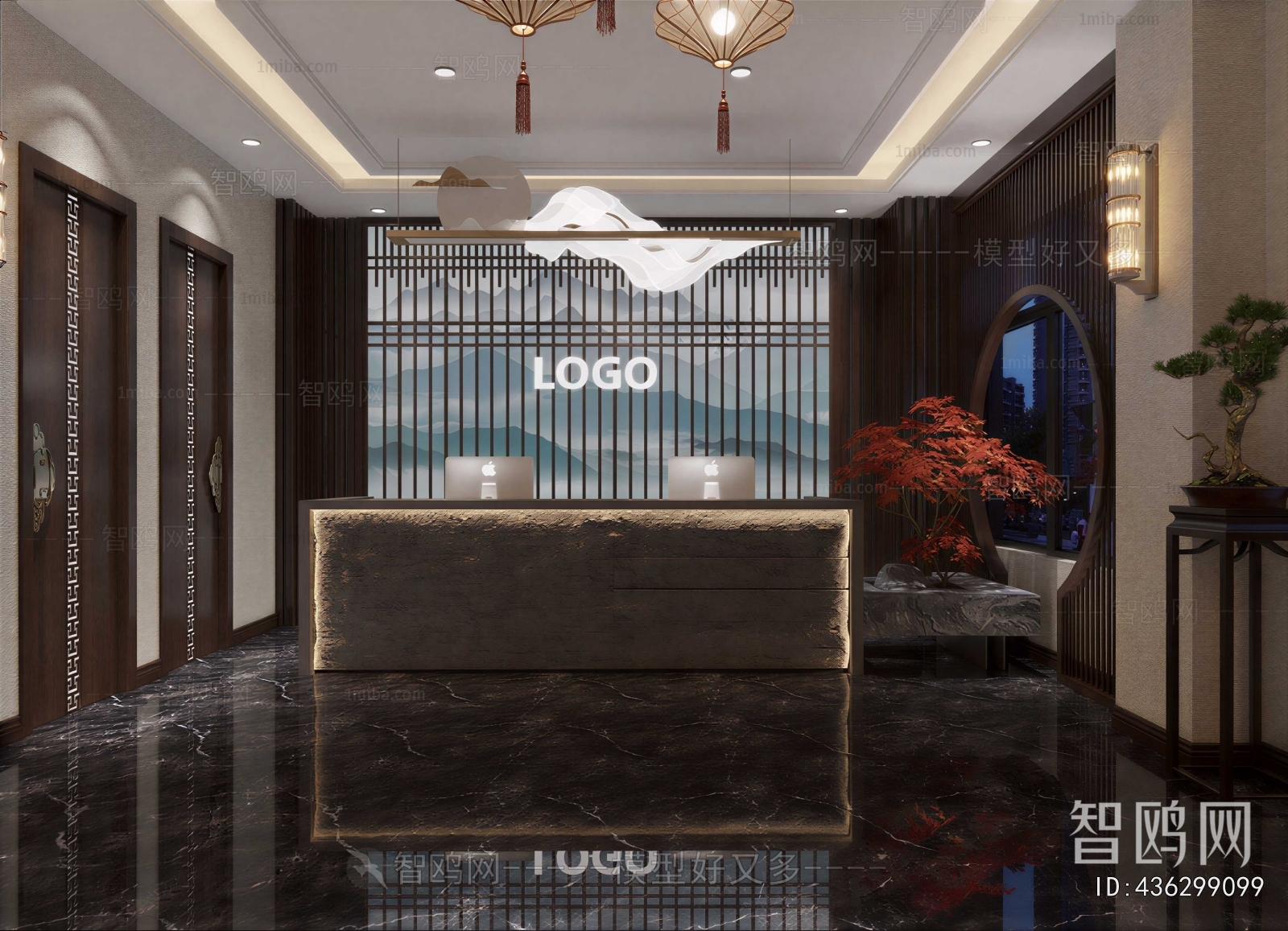 Modern Office Reception Desk