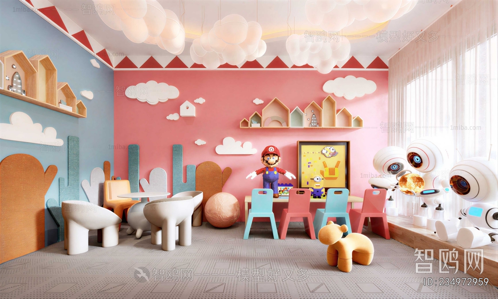 Modern Children's Room Activity Room
