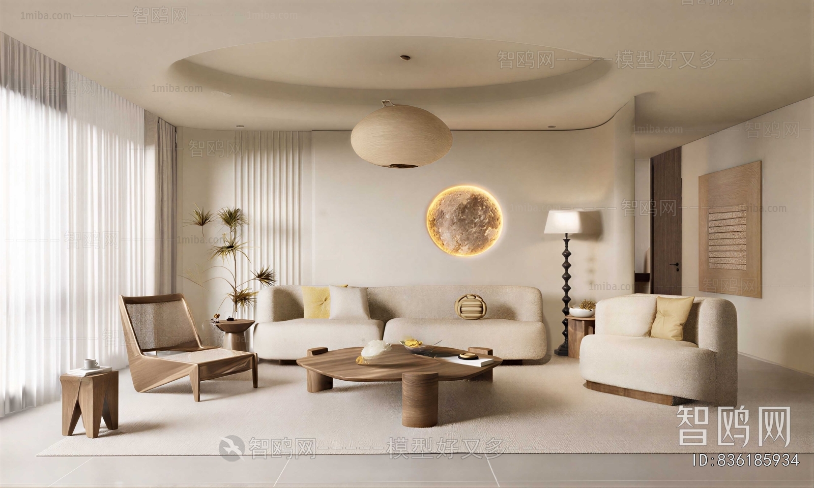 New Chinese Style A Living Room
