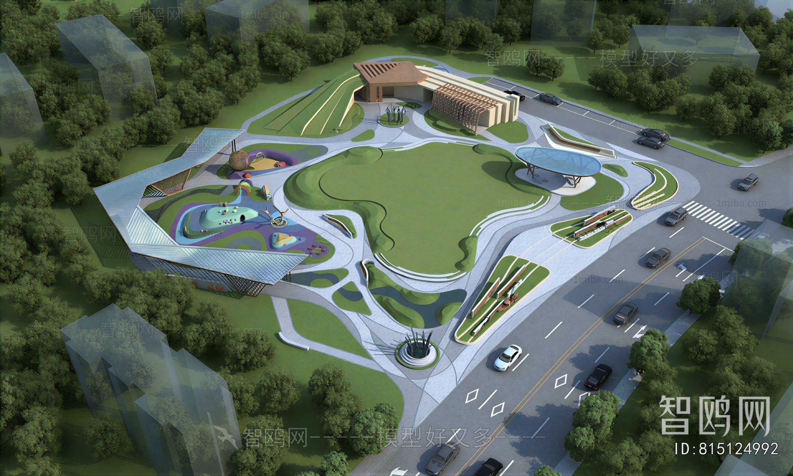 Modern Architectural Bird's-eye View Planning