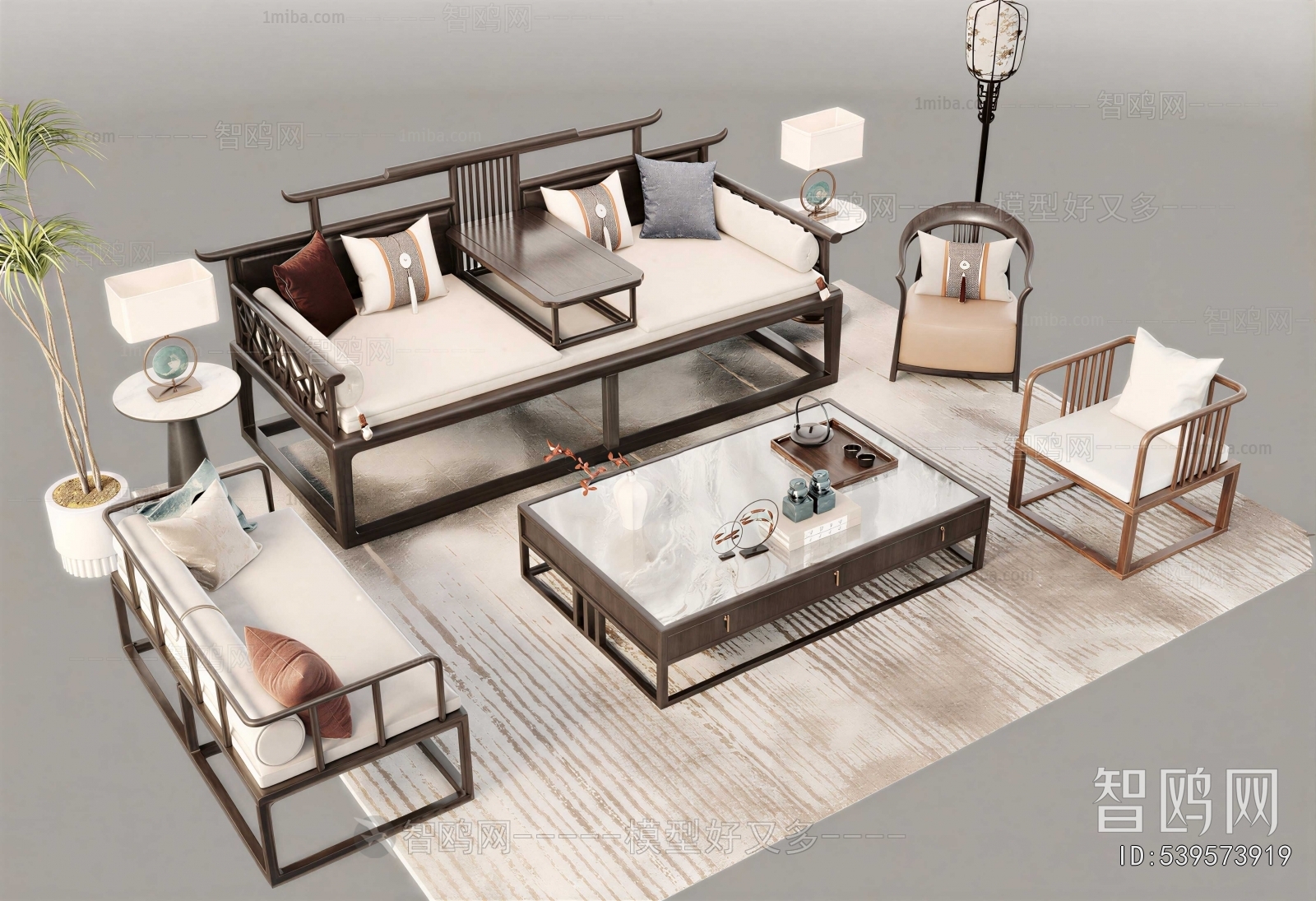 New Chinese Style Sofa Combination