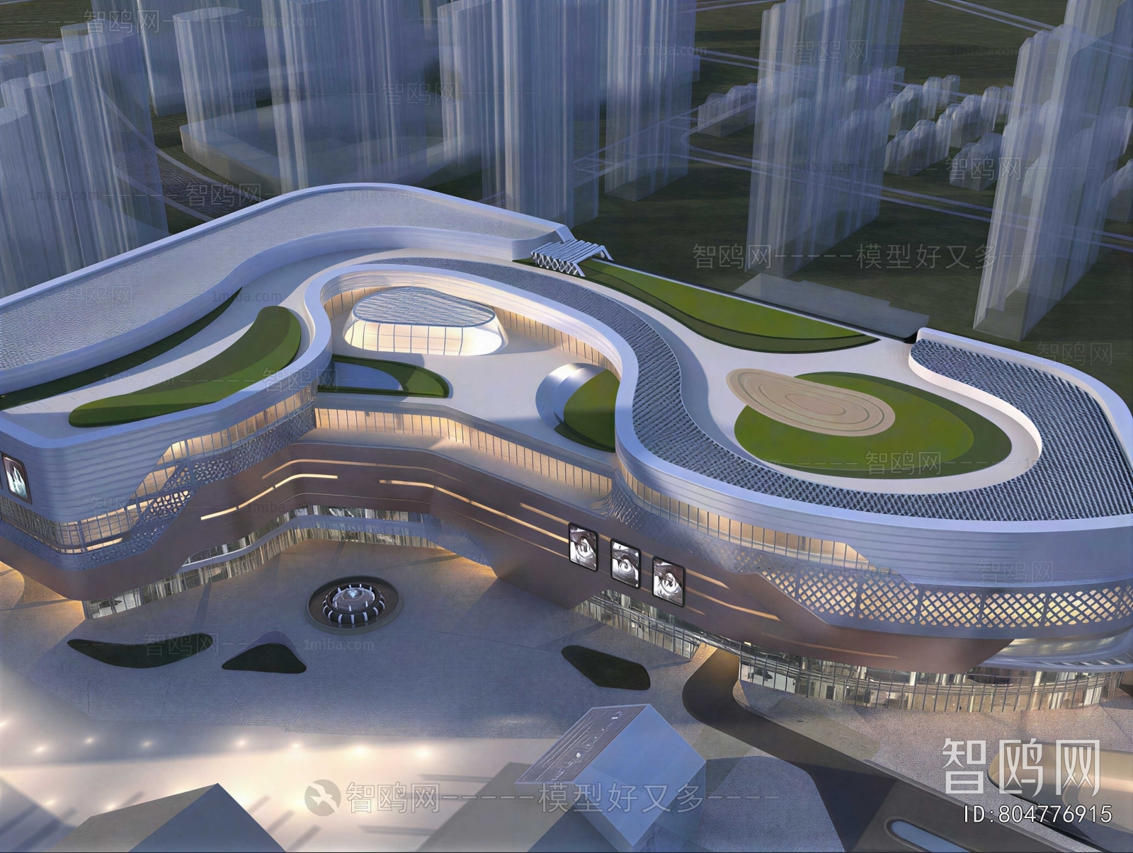 Modern Architectural Bird's-eye View Planning