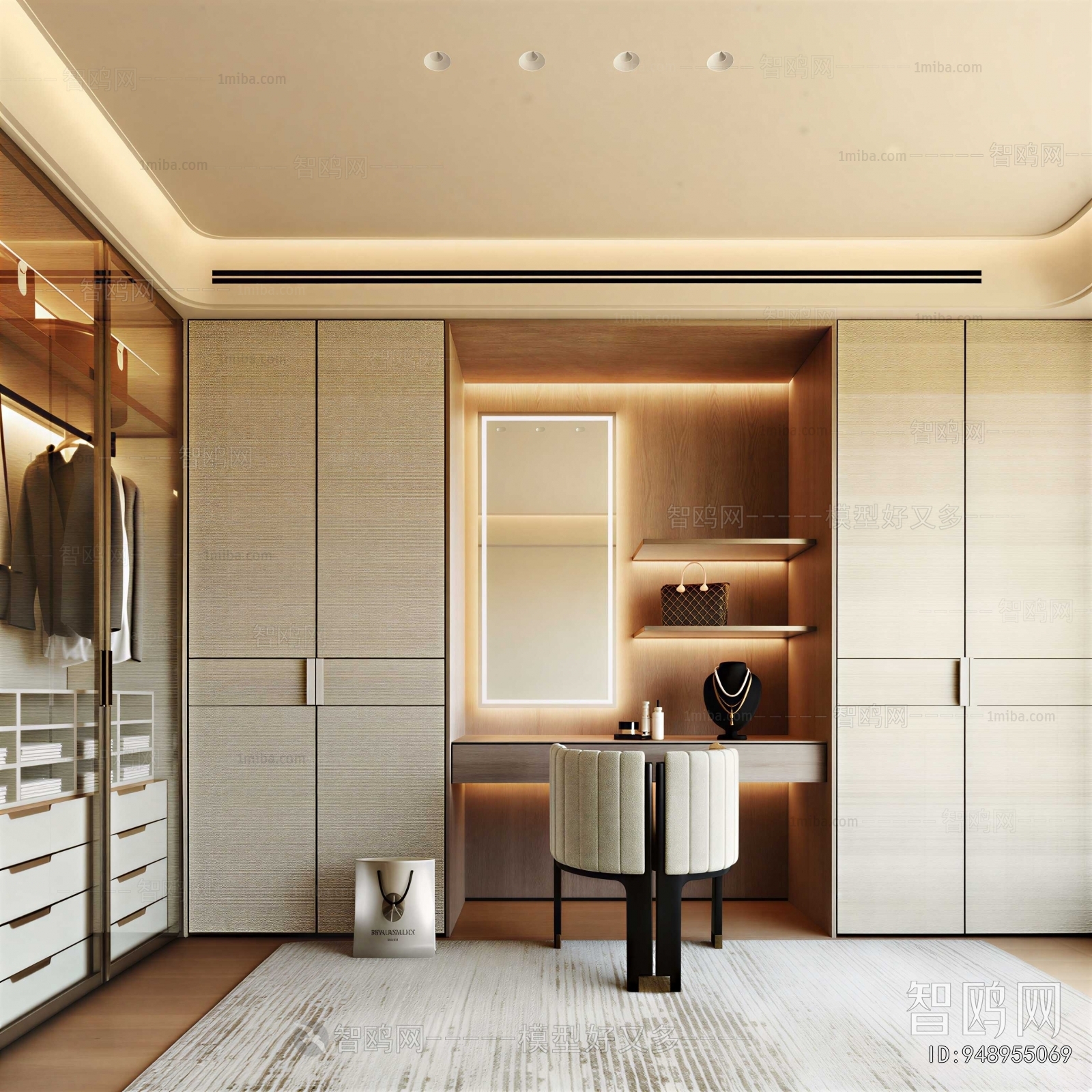 Modern Clothes Storage Area