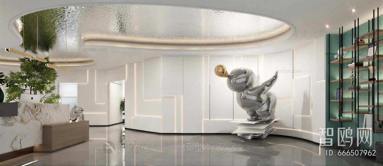 Modern Office Reception Desk