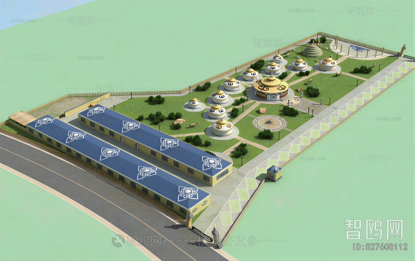 Modern Architectural Bird's-eye View Planning