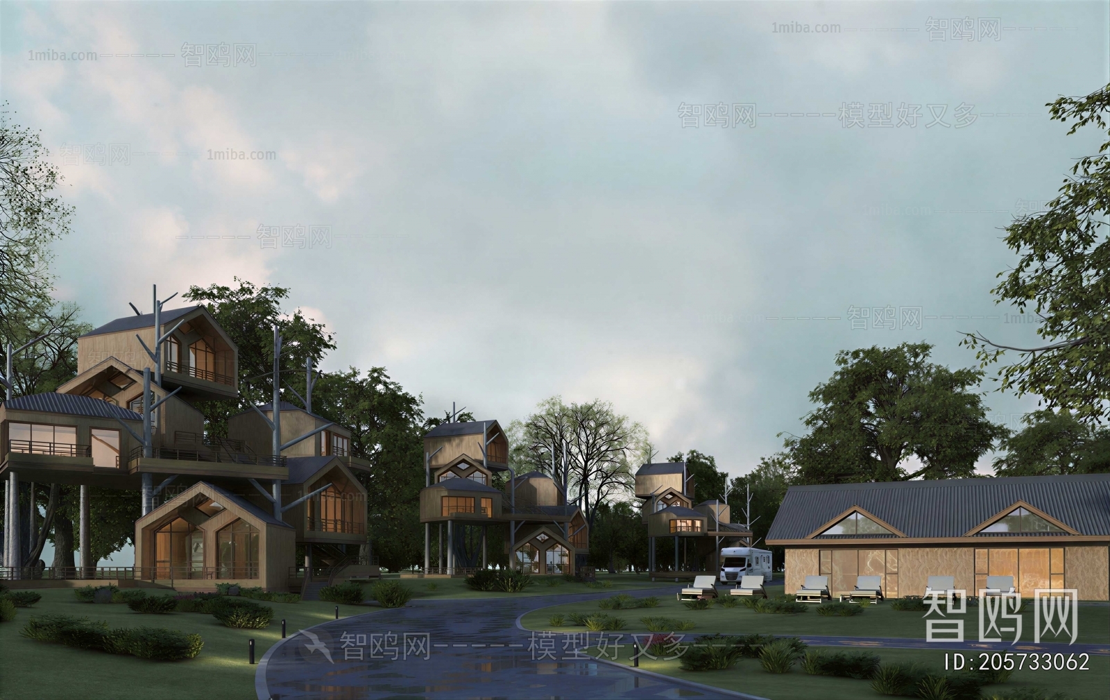 Modern Park Landscape