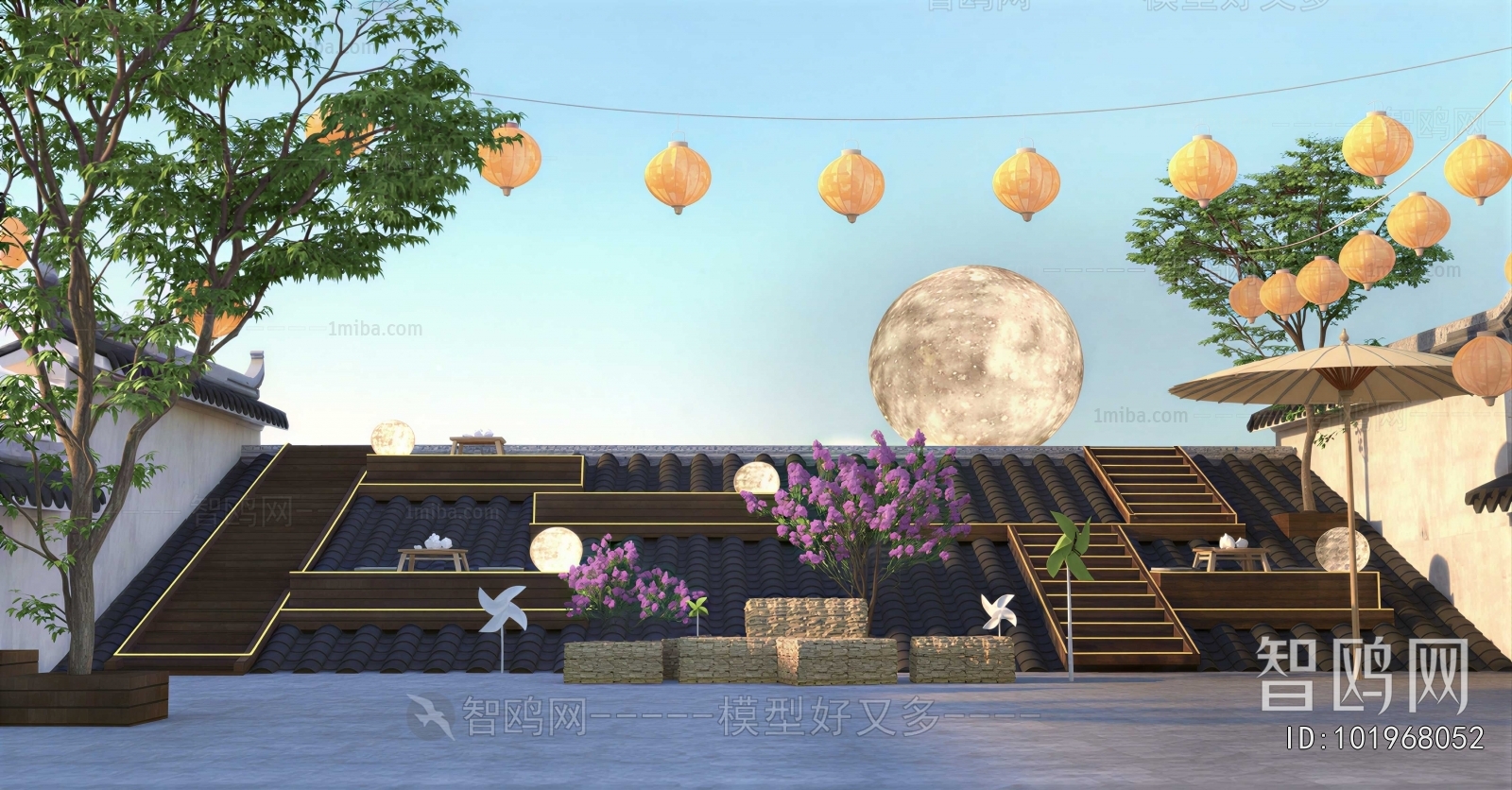 New Chinese Style Courtyard/landscape