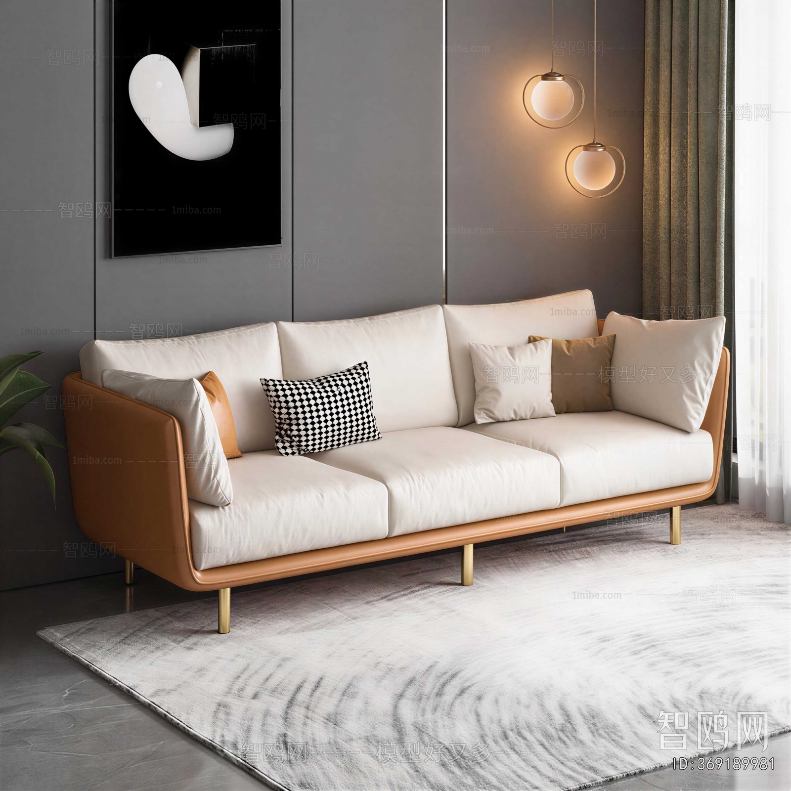 Modern Three-seat Sofa