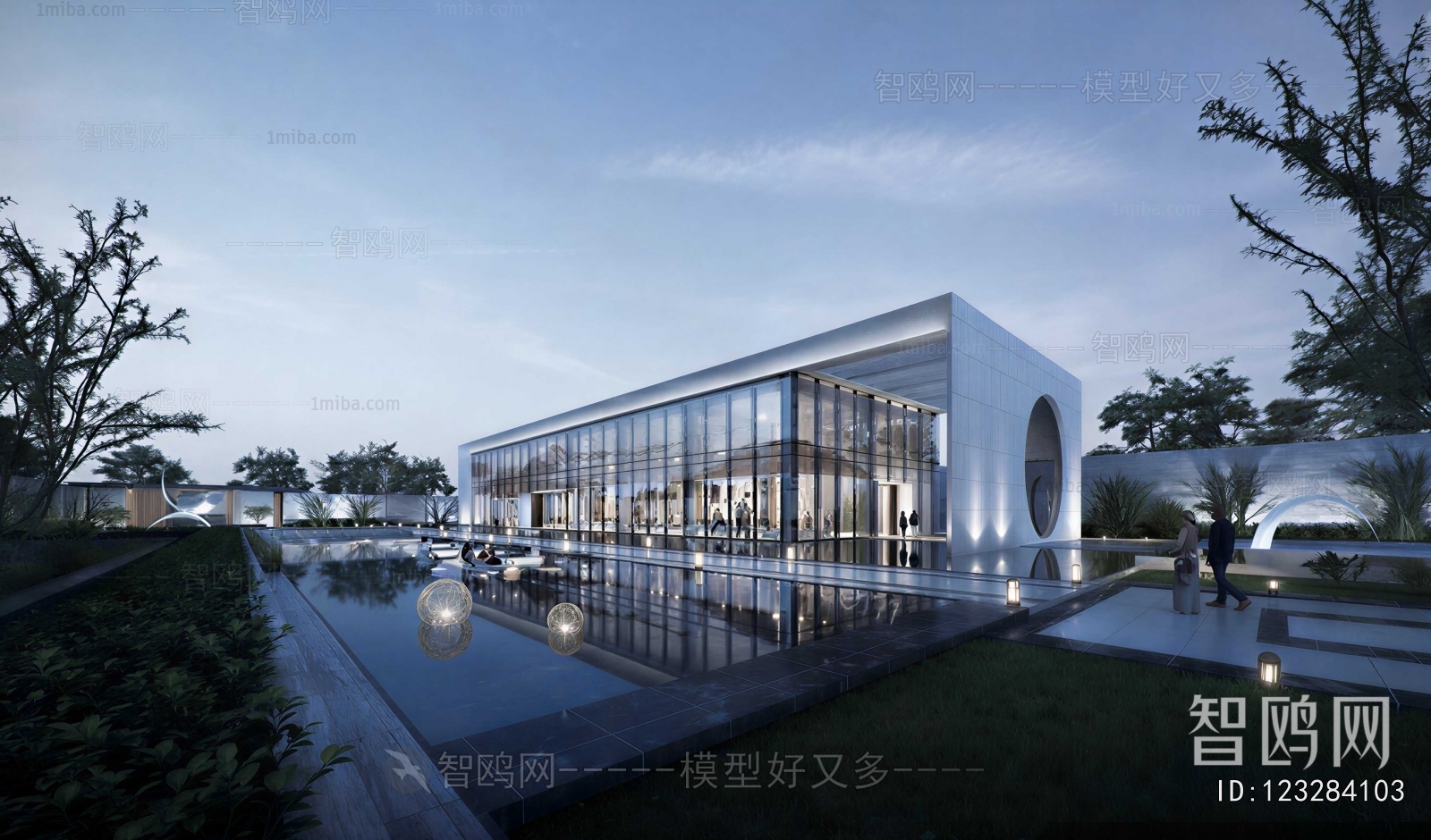 New Chinese Style Appearance Of Commercial Building