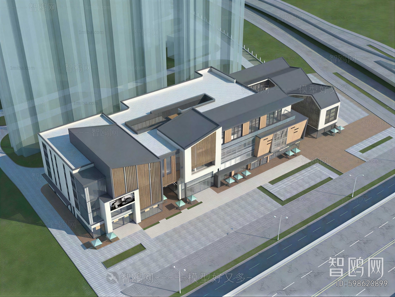 Modern Architectural Bird's-eye View Planning
