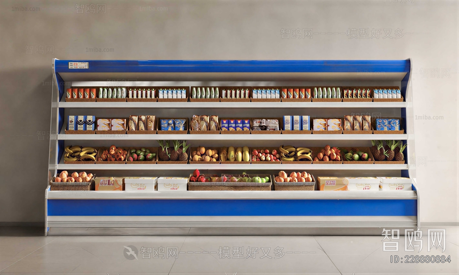 Modern Supermarket Shelf