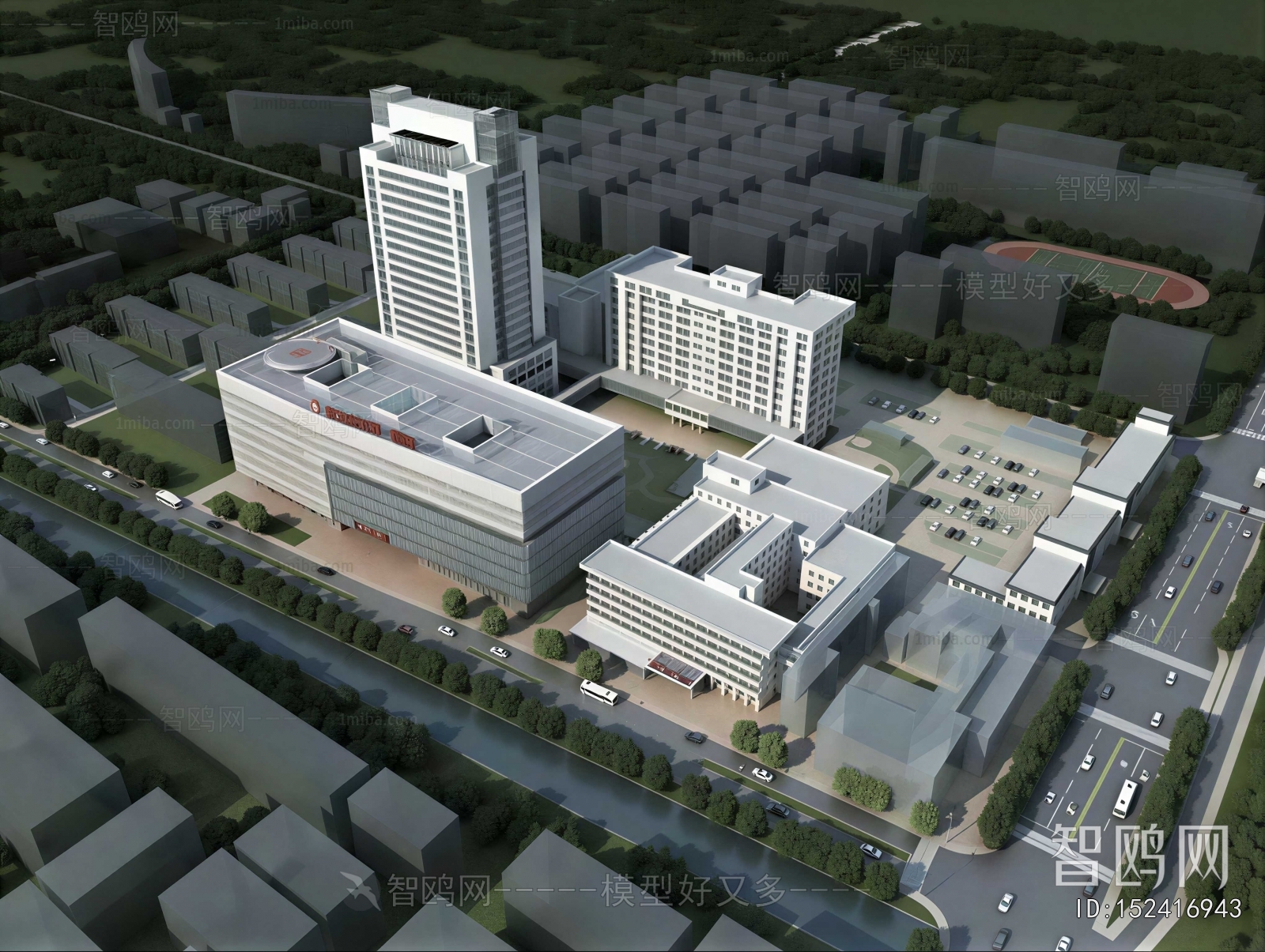 Modern Architectural Bird's-eye View Planning