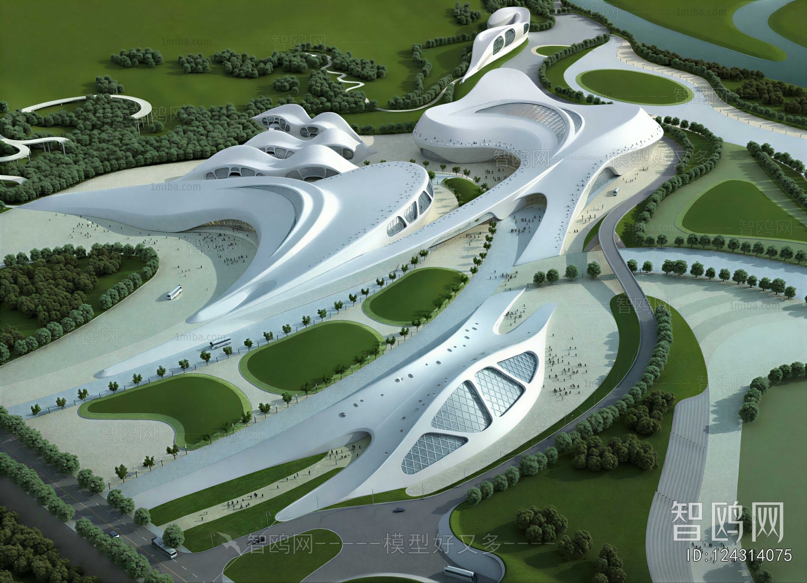 Modern Architectural Bird's-eye View Planning
