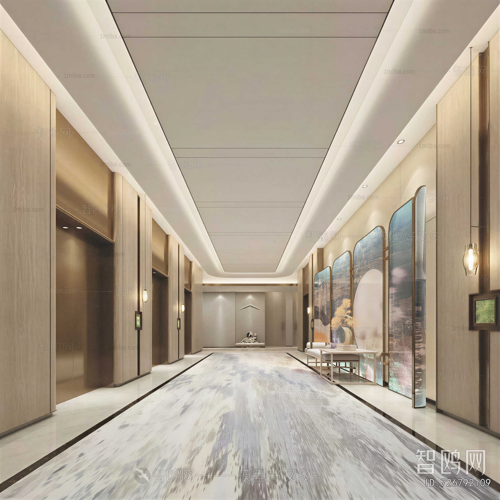 Modern Office Elevator Hall